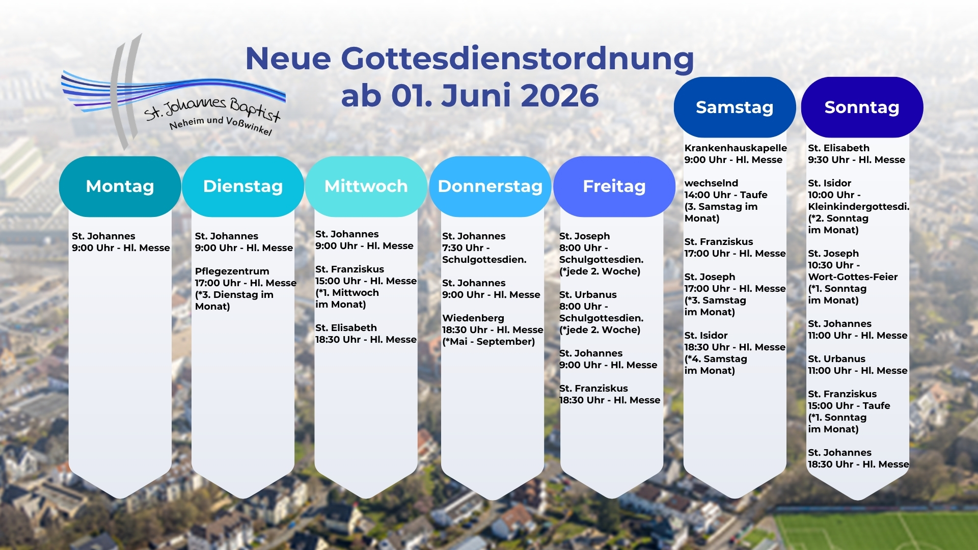 neue Gottesdienstordnung 01.06.26